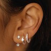 3-Pair 925 Sterling Silver Huggie Hoop Set - 14K Gold Plated CZ Cartilage Earrings, Hypoallergenic Stackable Jewelry Gift - 2 of 4