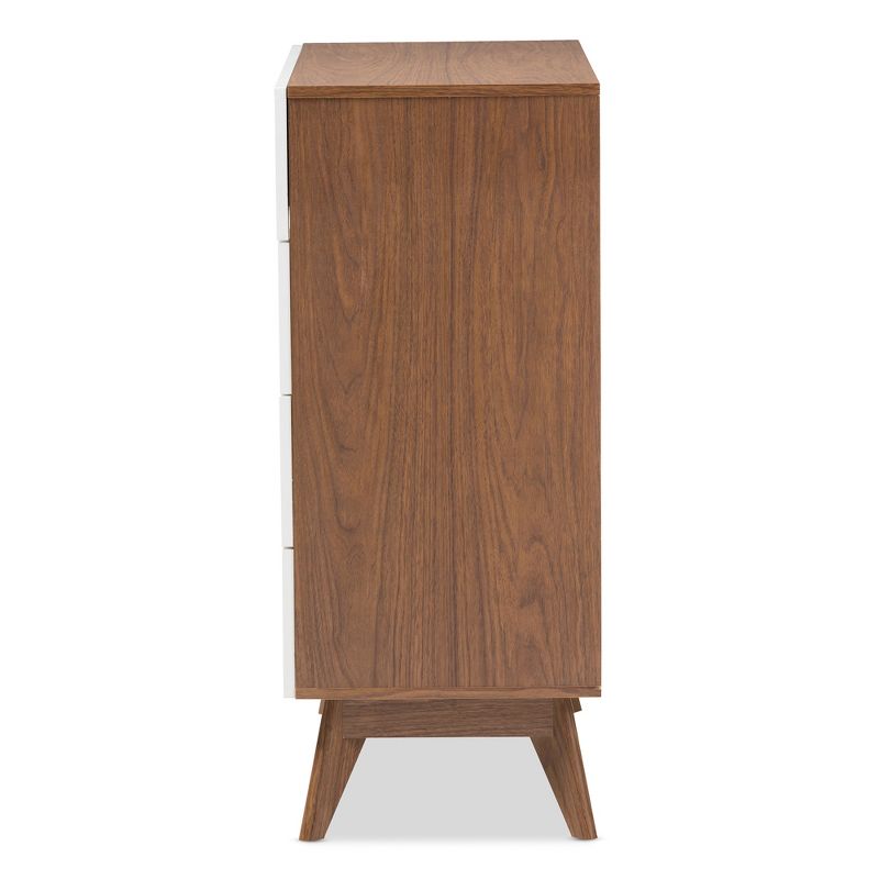 Calypso Mid-Century Modern Wood 4 Drawer Storage Chest Brown - Baxton Studio, 5 of 10