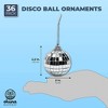 Okuna Outpost 36 Pack Silver Christmas Ball Ornaments, 2 Inch Christmas Decorations, Holiday Party Decorations for Christmas Tree - 3 of 4