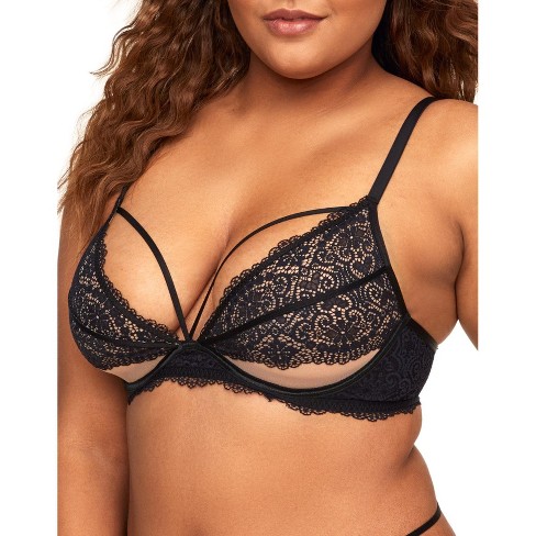 Adore Me Women's Jenni Plunge Bra 38dd / Jet Black. : Target