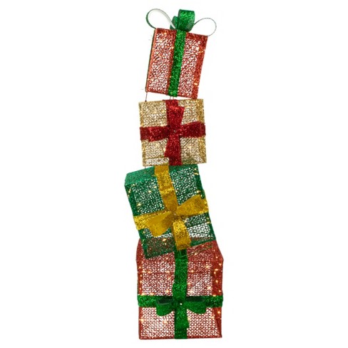 bedenken olie oppervlakte Northlight 53" Led Lighted Stacked Christmas Gifts Outdoor Decoration :  Target