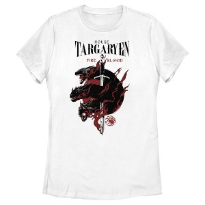 Women's Game of Thrones House Targaryen's Dragons T-Shirt - 1 of 4