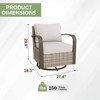 EAGLE PEAK Coastal Vista Outdoor Swivel Wicker Rocker Chair, Patio Glider Rocking Chair - 2 of 4