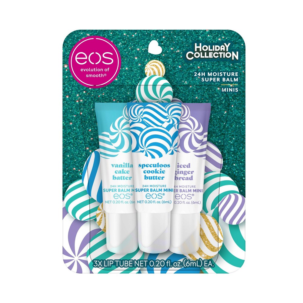 Photos - Lipstick & Lip Gloss E.O.S. eos 24H Moisture Super Balm Minis - Speculoos Cookie Butter, Vanilla Cake 