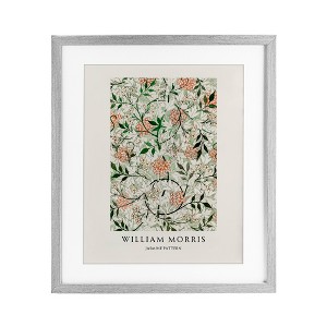 Stupell Industries William Morris Jasmine Pattern Framed Print Under Glass Art, Gray, 17" x 21" - 1 of 4
