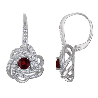 Designs by Gioelli Sterling Silver Gemstone Knot Earrings