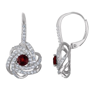 Designs by Gioelli Sterling Silver Gemstone Knot Earrings - 1 of 2