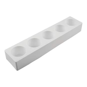 Silikomart Multiflex White Silicone Cylinder Mold, 5 Cavities 2-11/16" Diameter x 1-3/4" High