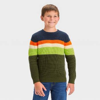 Boys' Colorblock Pullover Sweater - Cat & Jack™ Blue