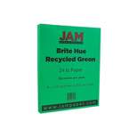 JAM Paper Smooth Colored Paper 24 lbs. 8.5 x 11 Green Recycled 50 Sheets/Pack (104083A)