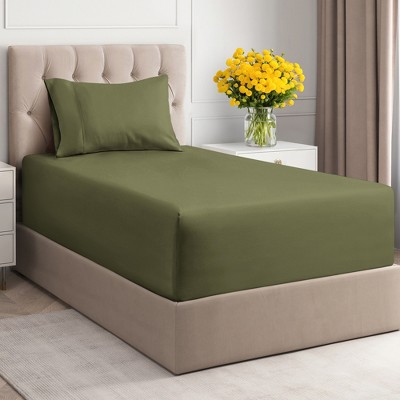 100% Cotton 400 TC 4 Piece Sheet Set - Extra Deep Pocket for 18"-24" Mattresses - CGK Linens