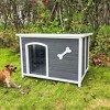 UbMelt Dog House Outdoor Use Weatherproof Dog Kennel for Small Medium Large Dogs Sturdy&Durable,Gray - 2 of 4