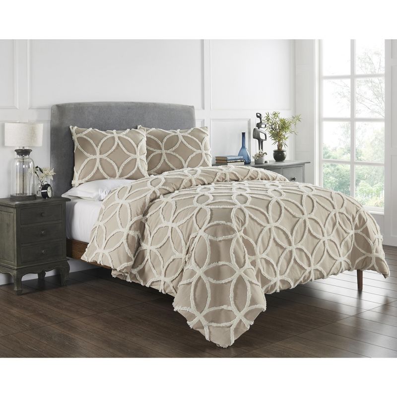 Tufted Wedding Ring Collection 100% Cotton Tufted Unique Luxurious Comforter Set - Better Trends, 4 of 7