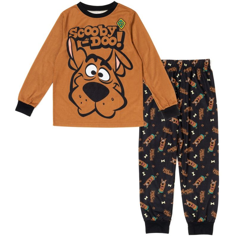 Scooby-Doo Scooby Doo Pullover Pajama Shirt and Pants Sleep Set Little Kid to Big Kid, 1 of 8