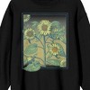 Vintage Framed Sunflowers Unisex Adult Black Crew Neck Sweatshirt - 2 of 3