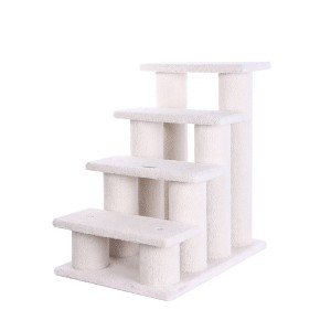 Armarkat Classic Real Wood Jackson Galaxy Approved, Four Step Cat Tower - Ivory - 1 of 4