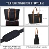 Lightweight Women Laptop Tote Bag for Work, Casual Handbag for Travel Beach College Teacher Black - 3 of 4