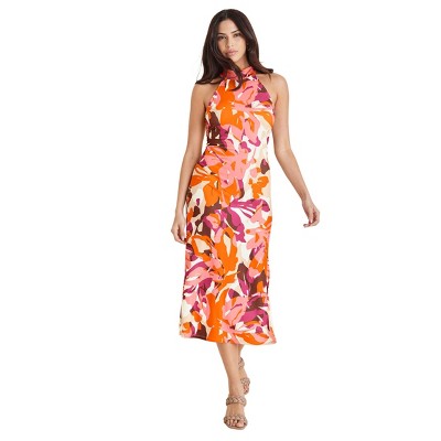 VENUS Womens High Neck Midi Dress