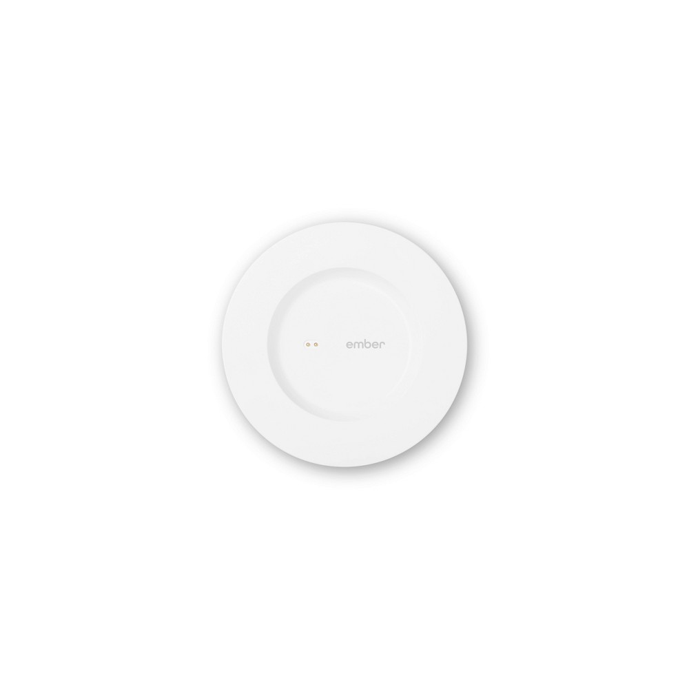 Photos - Glass Ember Charging Coaster 2 White: Stainless Steel & Plastic Cup Warmer, Spot Clean, 4.44" Coasters 