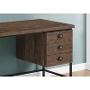 Monarch Specialties Computer Desk Home Office Laptop Storage Drawers 55InchL Work Metal Laminate Brown Black Contemporary Modern - 3 of 4