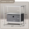 Sorbus 1 Drawers Nightstand with Shelf - Steel Frame, Wood Top & Easy Pull Fabric Bins - Perfect for Home, Bedroom, Office & College Dorm - 4 of 4