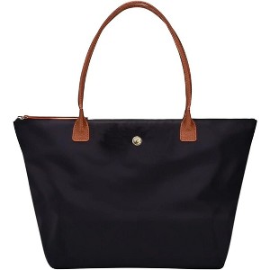 Shoulder Tote Bag for Women, Nylon Top-Handle Purse, Foldable Weekend Hobo Handbag - 1 of 4