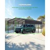 Metal Carport,Heavy Duty Carport All-Weather with Galvanized Steel Roof - 2 of 4