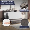 Mjkone Queen Murphy Bed Cabinet with Built-in Charging Station, Drawers, Folding Mattress for Bedroom Guest Room - 3 of 4