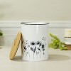 VIP Metal 10.5 in. White Growing Flowers Canister with Lid - 3 of 4