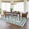 Washable Folding Floral Print Area Rug with Non-Slip Backing for Living Room or Bedroom - 2 of 4