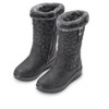 Collections Etc Stylish Faux Fur Trimmed Decorative Buckle Quilted Zippered Boots - 4 of 4