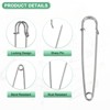 Unique Bargains Durable Sewing Upholstery Spring Lock Blanket Bulk Large Safety Pins 30 Pcs - 2 of 4