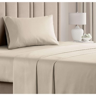 100% Cotton 400 Thread Count 4 Piece Sheet Set - Soft & Cozy Sateen Bed Sheets - CGK Linens