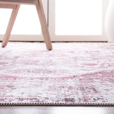 Serapi Ivory and Rust Rectangular Washable Area Rug 4' x 6'