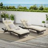 TiramisuBest 2-Piece Outdoor Rattan Chaise Lounge Set with Adjustable Backrest,Table & Cushion for Patio/Pool/Beach/Backyard/Garden(Light Gray) - 2 of 4