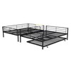 NicBex Full/Full Sturdy Iron Bunk Beds with Extra Trundle,Ladder&Safety Guardrails,Heavy Duty Bunkbeds for Teens&Adults,250/350/250lbs Max - 4 of 4