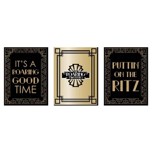 Big Dot of Happiness Roaring 20's - 1920s Wall Art, Room Decor & Art Deco Jazz Themed Room Home Decor - Gift Ideas - 7.5 x 10 inches - Set of 3 Prints - 1 of 4