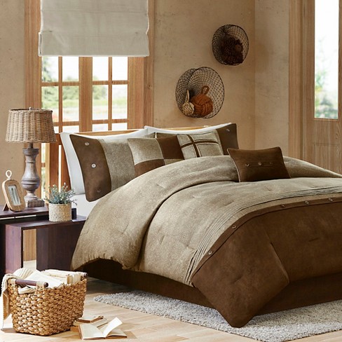 Powell Colorblock Comforter Set (California King) Brown ...