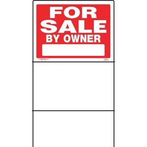 Hillman English Red For Sale Sign 18 in. H X 24 in. W - Case of 6 - 1 of 1