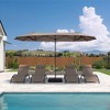 PURPLE LEAF 13ft Patio Market Umbrella and Base Double-Sided Rectangle Outdoor Table Sun Umbrellas with Crank - 4 of 4