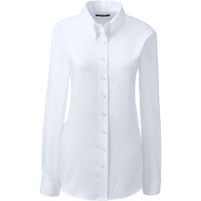 Lands' End Women's Short Sleeve Supima Cotton Xlong Vneck Tunic - Small -  White