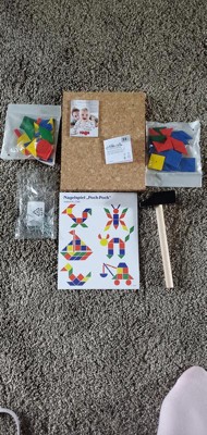 Haba Geo Shape Tack Zap Play Set - Geometric Designs With Hammer