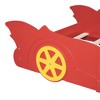 Okak Twin/Full Platform Bed Frame with Wheels & Race Car-Shaped Bedroom Furniture with Rails for Kids Noise-Free Bed Strong Wood Slats Easy Assembly - 4 of 4