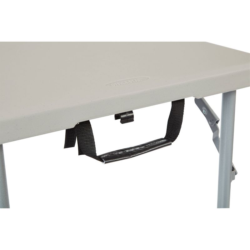 4&#34; Long Height Adjustable Fold in Half Resin Multi Purpose Table Gray - OSP Home Furnishings, 6 of 8