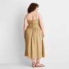 Women's Ruched Midi Tank Dress - Future Collective - 2 of 3