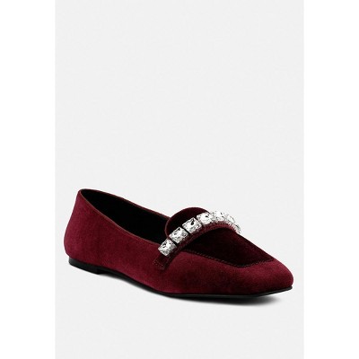 Lamington Handcrafted Velvet Diamante Loafers Women