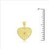 Classic Gold 14K Yellow Gold Diamond-Cut Heart Pendant - 2 of 3