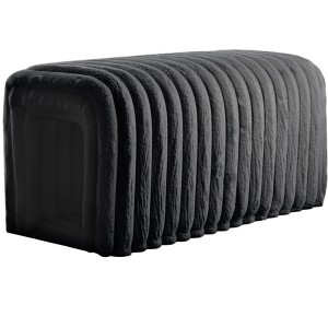 GDFStudio George Multifunctional Upholstered Ottoman Bench with Arch Hollow, Tufted Corduroy Pet Supply - 1 of 4