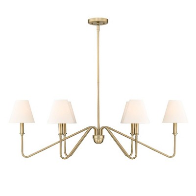 Golden Lighting Kennedy 6-light Linear Pendant In Brushed Champagne ...