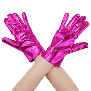 INSPIRE CHIC Women's Metallic Full Finger Wrist Length Gloves - 1 of 4
